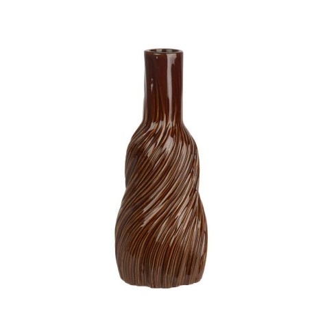 VASO MARRONE STILE SPIRALE H.40 D.16.5